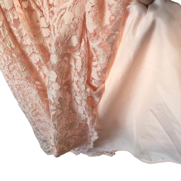 Davids Bridal Sleeveless Lace Dress Girl 6 Pink Lined Modified Halter - Picture 4 of 10